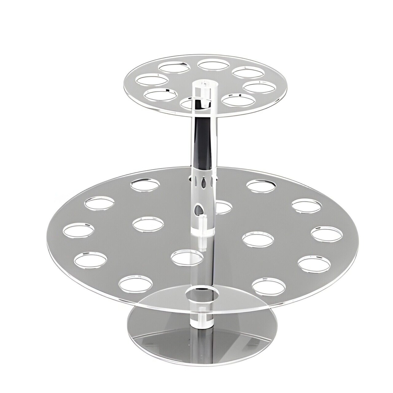 12" Clear Acrylic 2 Tier Ice Cream Cone Holder Dessert Display Stand Party Event